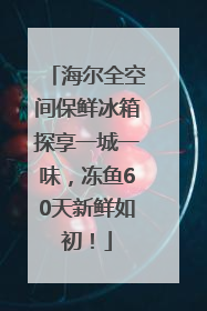 海尔全空间保鲜冰箱探享一城一味，冻鱼60天新鲜如初！