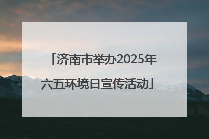 济南市举办2025年六五环境日宣传活动