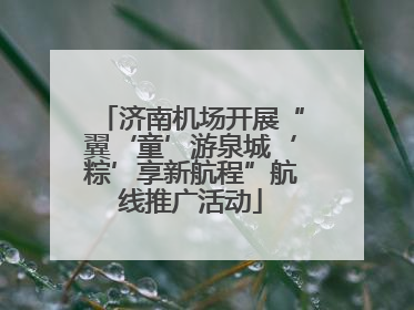 济南机场开展“翼‘童’游泉城‘粽’享新航程”航线推广活动