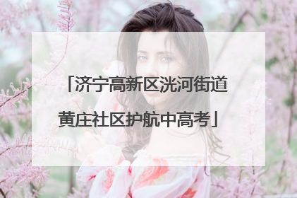 济宁高新区洸河街道黄庄社区护航中高考