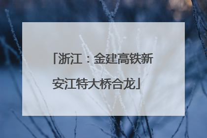 浙江：金建高铁新安江特大桥合龙