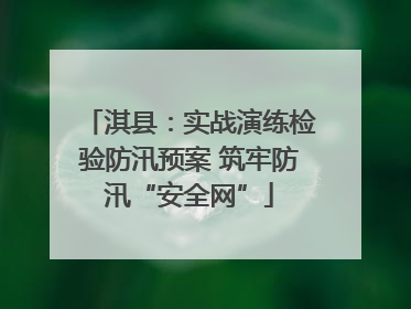 淇县：实战演练检验防汛预案 筑牢防汛“安全网”