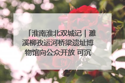 淮南淮北双城记｜濉溪柳孜运河桥梁遗址博物馆向公众开放 可沉浸式触摸历史