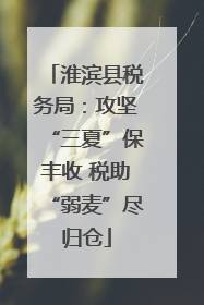 淮滨县税务局：攻坚“三夏”保丰收 税助“弱麦”尽归仓