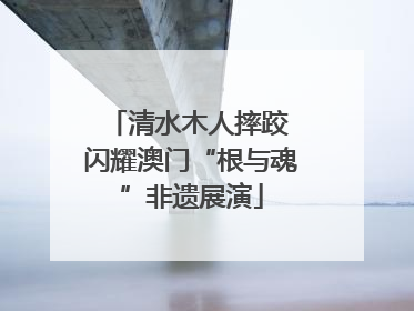 清水木人摔跤 闪耀澳门“根与魂”非遗展演