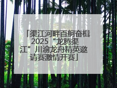 渠江河畔百舸奋楫 2025“龙腾渠江”川渝龙舟精英邀请赛激情开赛