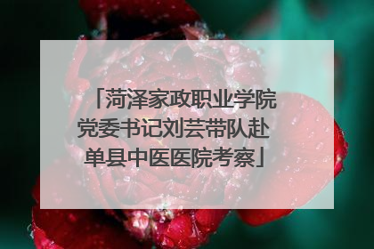 菏泽家政职业学院党委书记刘芸带队赴单县中医医院考察