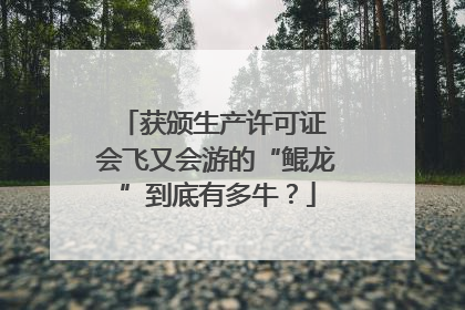 获颁生产许可证 会飞又会游的“鲲龙”到底有多牛？