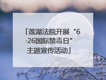 莲湖法院开展“6·26国际禁毒日”主题宣传活动