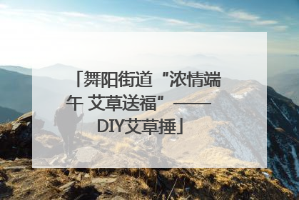 舞阳街道“浓情端午 艾草送福”——DIY艾草捶