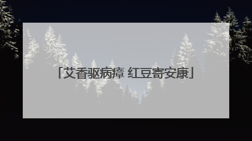 艾香驱病瘴 红豆寄安康
