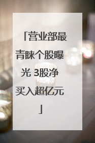 营业部最青睐个股曝光 3股净买入超亿元