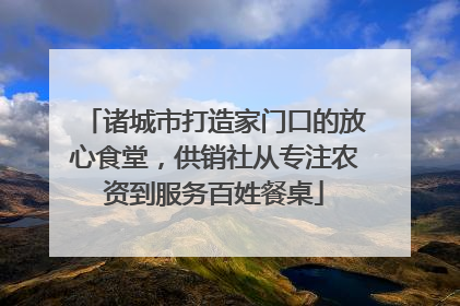 诸城市打造家门口的放心食堂，供销社从专注农资到服务百姓餐桌