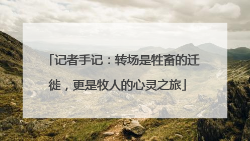 记者手记：转场是牲畜的迁徙，更是牧人的心灵之旅
