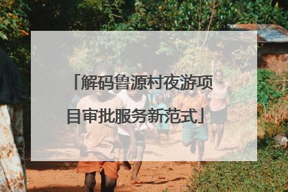 解码鲁源村夜游项目审批服务新范式