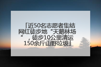 近50名志愿者集结网红徒步地“天鹅林场”，徒步10公里清运150余斤山野垃圾