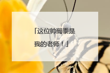 这位帅蜀黍是我的老师！