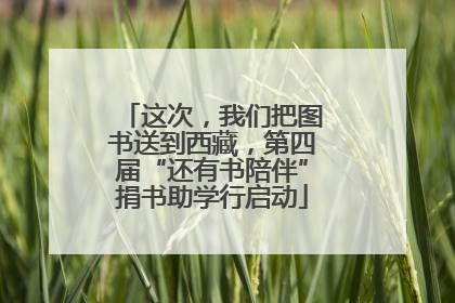 这次，我们把图书送到西藏，第四届“还有书陪伴”捐书助学行启动