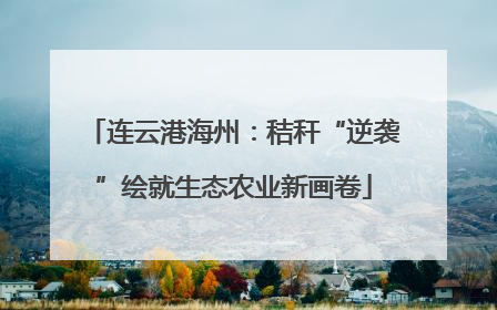 连云港海州：秸秆“逆袭”绘就生态农业新画卷