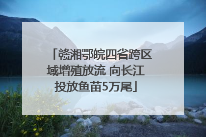 赣湘鄂皖四省跨区域增殖放流 向长江投放鱼苗5万尾