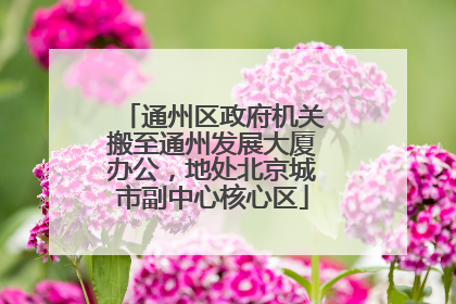 通州区政府机关搬至通州发展大厦办公，地处北京城市副中心核心区