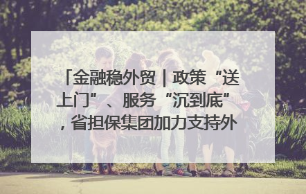 金融稳外贸｜政策“送上门”、服务“沉到底”，省担保集团加力支持外经贸高质量发展
