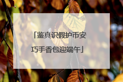 鉴真识假护币安 巧手香包迎端午