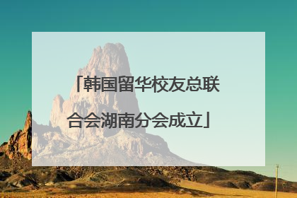 韩国留华校友总联合会湖南分会成立
