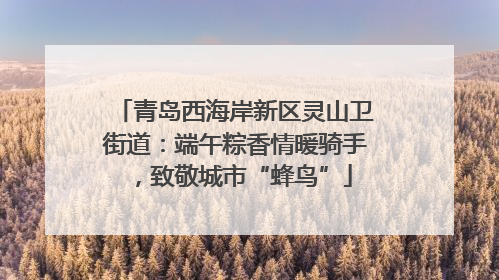 青岛西海岸新区灵山卫街道：端午粽香情暖骑手，致敬城市“蜂鸟”