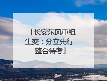 长安东风重组生变：分立先行 整合待考