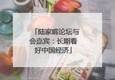 陆家嘴论坛与会嘉宾：长期看好中国经济