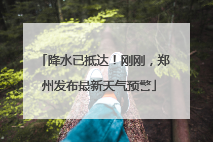 降水已抵达！刚刚，郑州发布最新天气预警