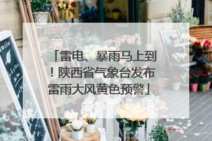 雷电、暴雨马上到！陕西省气象台发布雷雨大风黄色预警