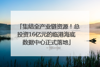 集结全产业链资源！总投资16亿元的临港海底数据中心正式落地