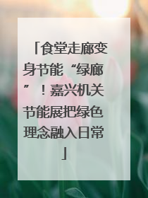 食堂走廊变身节能“绿廊”！嘉兴机关节能展把绿色理念融入日常