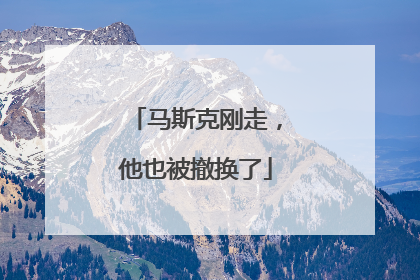 马斯克刚走，他也被撤换了
