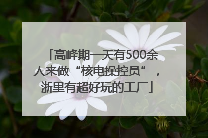 高峰期一天有500余人来做“核电操控员”，浙里有超好玩的工厂