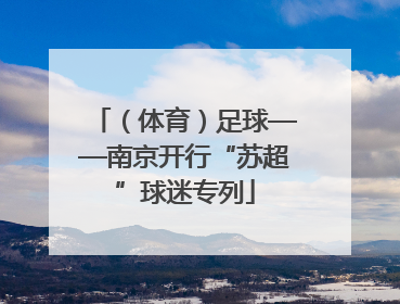 （体育）足球——南京开行“苏超”球迷专列