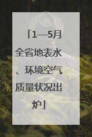 1—5月全省地表水、环境空气质量状况出炉