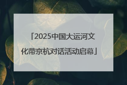 2025中国大运河文化带京杭对话活动启幕