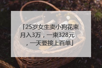25岁女生卖小狗花束月入3万，一束328元，一天要接上百单