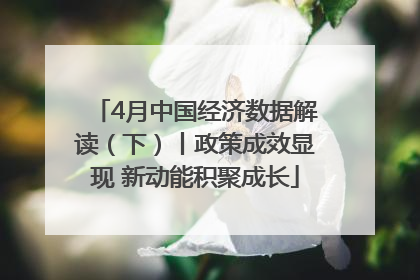 4月中国经济数据解读（下）丨政策成效显现 新动能积聚成长