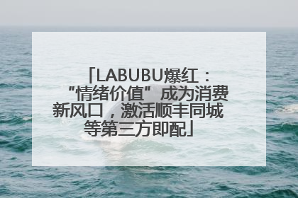 LABUBU爆红：“情绪价值”成为消费新风口，激活顺丰同城等第三方即配